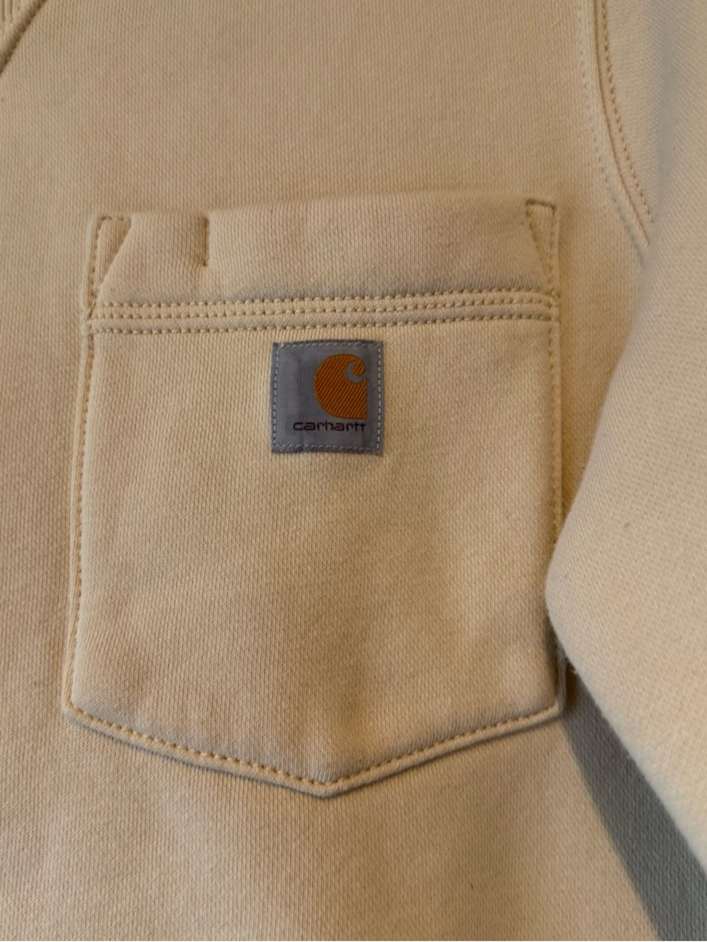 Carhartt Women’s Relaxed Fit Cropped Sweatshirt Size Medium 8-10 soft yellow - Picture 3 of 8